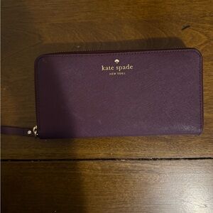 Kate Spade Burgundy Zip Wallet